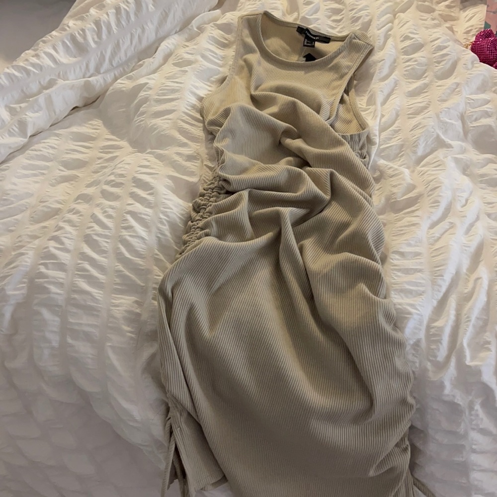 side scrunch mini dress